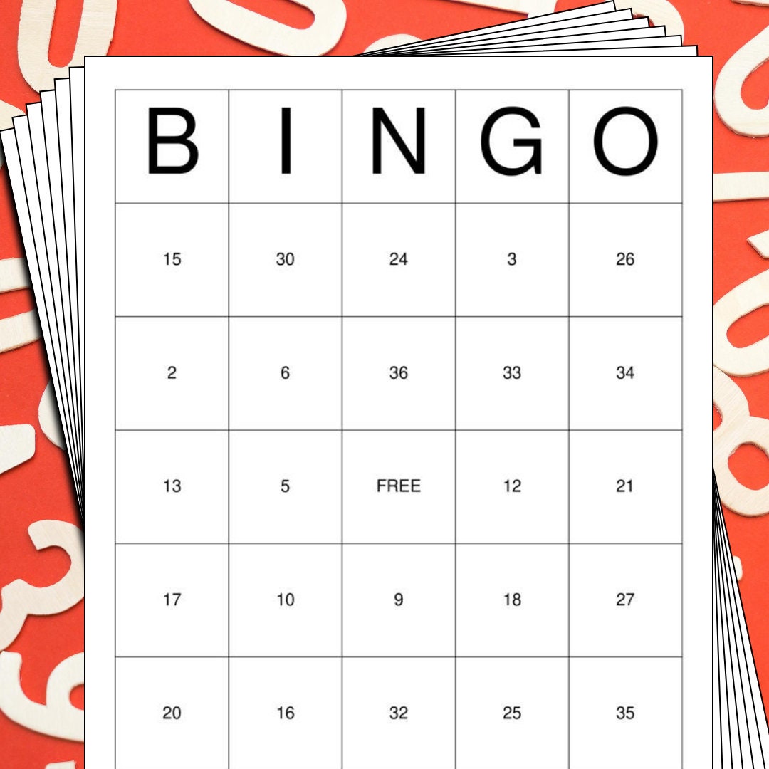 Numbers Bingo Cards 100 Pages to Download and Print - Etsy