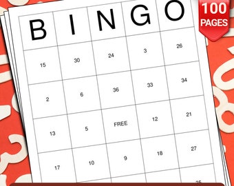 Numbers Bingo Cards - 100 Pages to Download and Print