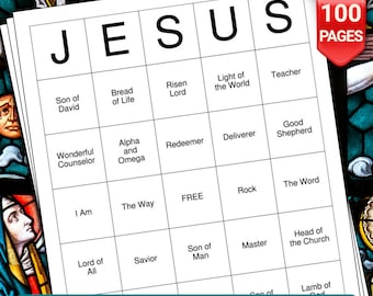 Names of Jesus Bingo Cards - 100 Pages to Download and Print