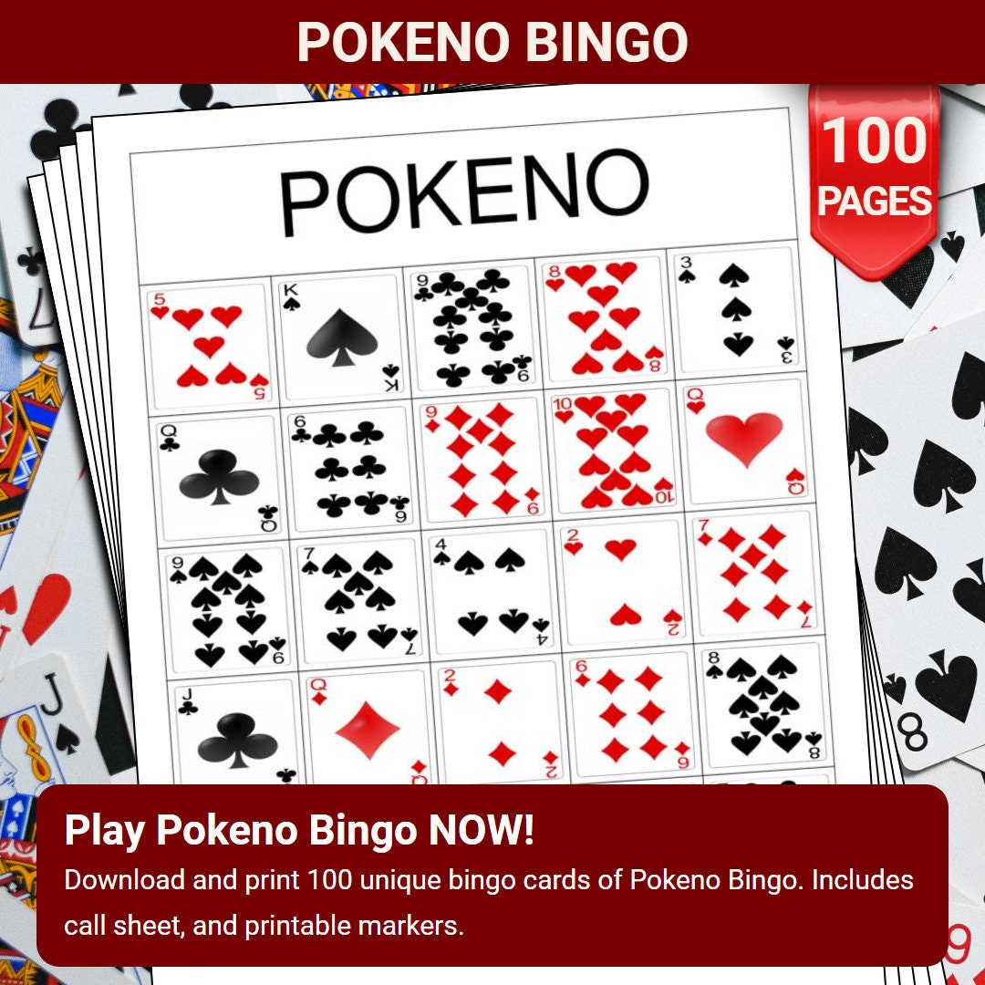 Pokeno Bingo Cards 100 Pages to - Il Fullxfull.5800637822 Lv21 