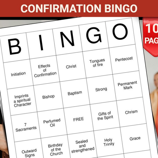 Confirmation Bingo Cards - 100 Pages to Download and Print