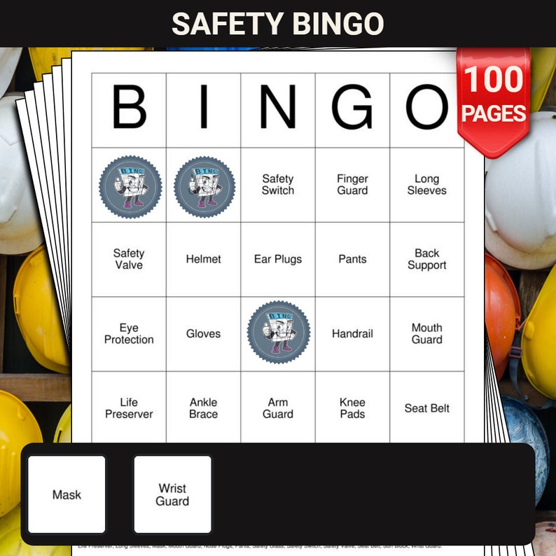 Safety Bingo Cards - 100 Pages to Download and Print - Etsy