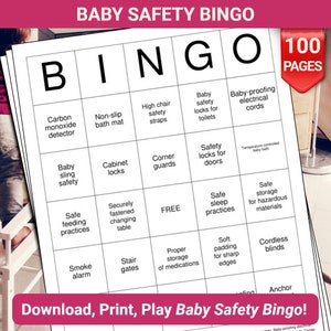 Babyveiligheidsbingokaarten - 100 pagina's om te downloaden en af te drukken