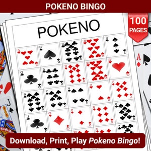 Pokeno Bingo Cards - 100 Pages to Download and Print