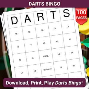 Darts Bingo Cards - 100 Pages to Download and Print