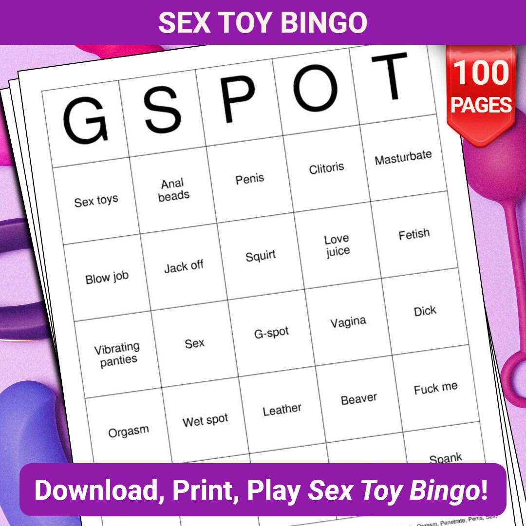 Sex Toy Bingo Cards - 100 Pages to Download and Print