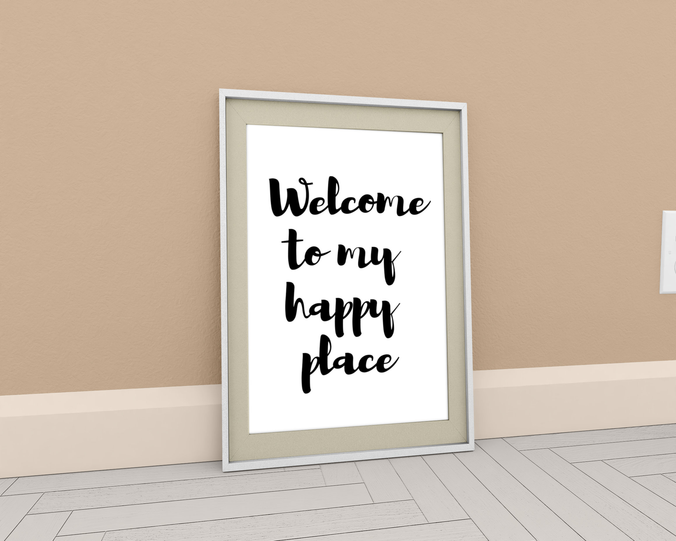 Motivational Quote, to My Happy Place, Instant Download, Wall
