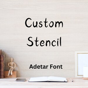Custom Stencil - Adetar font - Reusable Mylar - 10 mil image 1