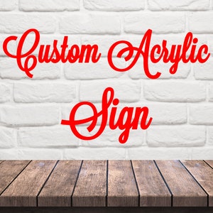 Custom ACRYLIC Sign, Great for a Living Room Decor, Baby Name Sign, Nursery Decor, Wedding, Birthday Backdrop Sign or Office.