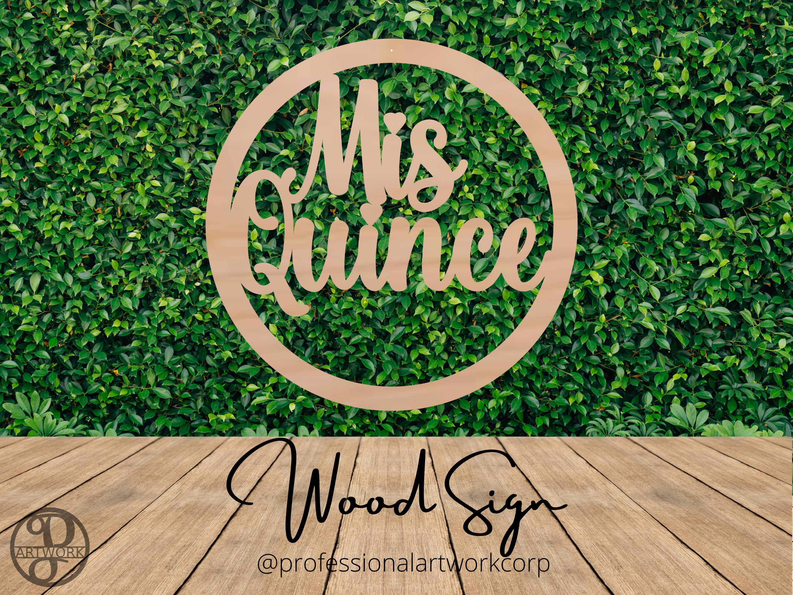 Mis Sign Mis Quince Round Wooden Sign, Quinceañera, Birthday Party - Etsy