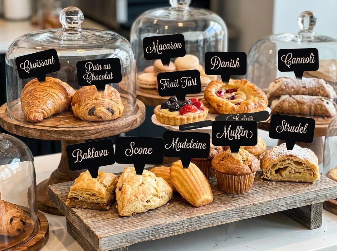 Custom Acrylic Pastries Labels - Etsy