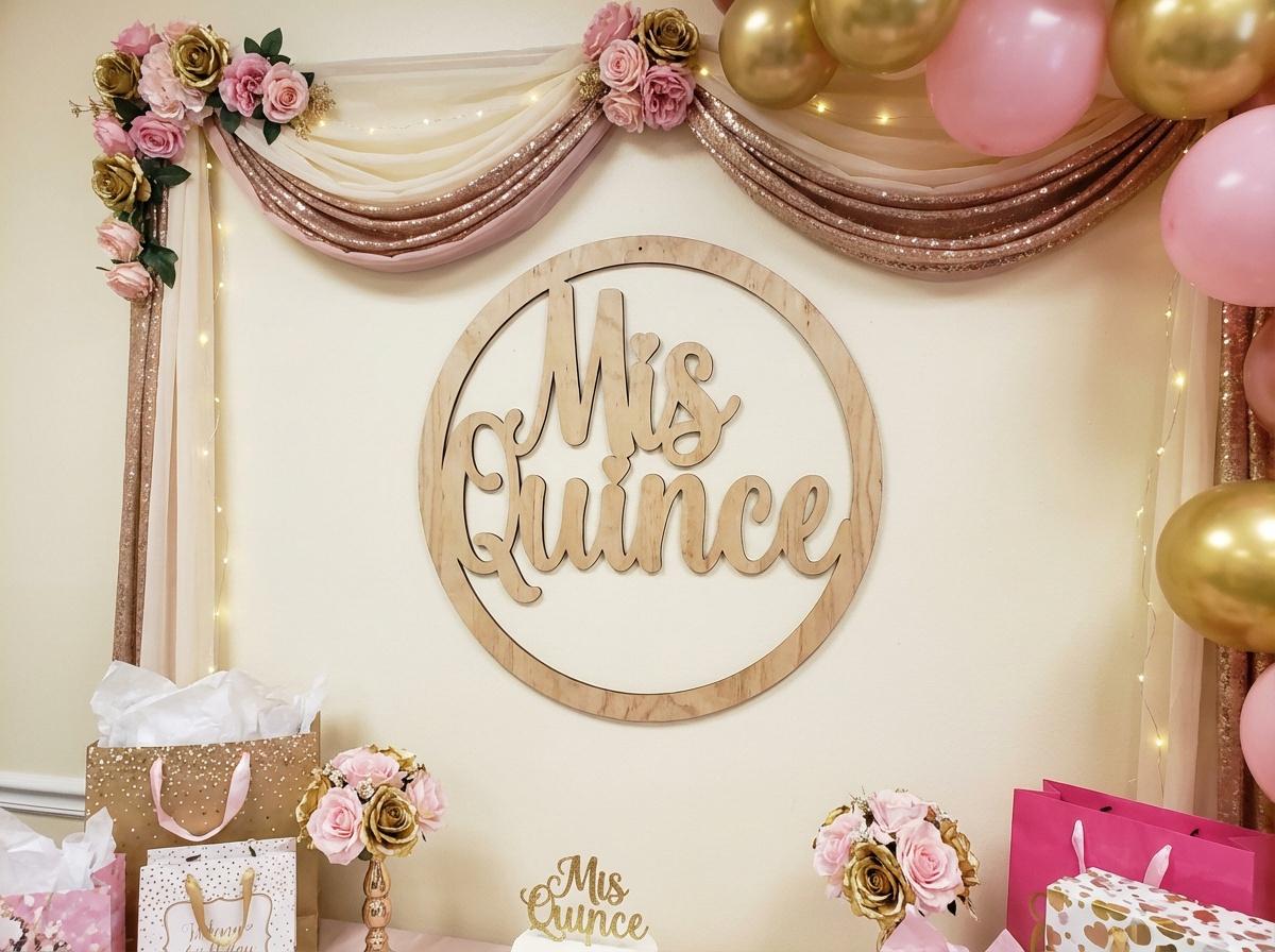 Mis Sign Mis Quince Round Wooden Sign, Quinceañera, Birthday Party - Etsy