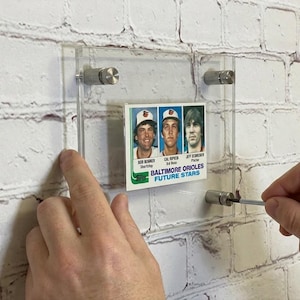 Floating Acrylic Sports Card Frame: Baseball, Basketball Collection