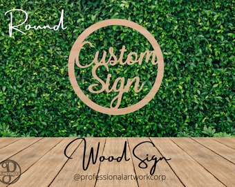 Custom Round Wooden Sign, Great for Nursery Rooms, Baby Shower and more.