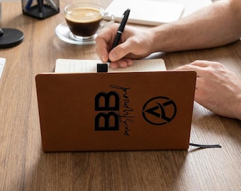 Bulk Notebook - Company Logo Laser Engraved - 4 Colors to Choose From