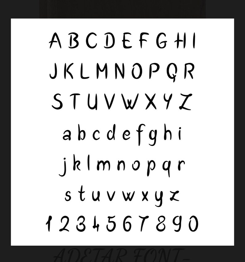 Custom Stencil - Adetar font - Reusable Mylar - 10 mil image 3