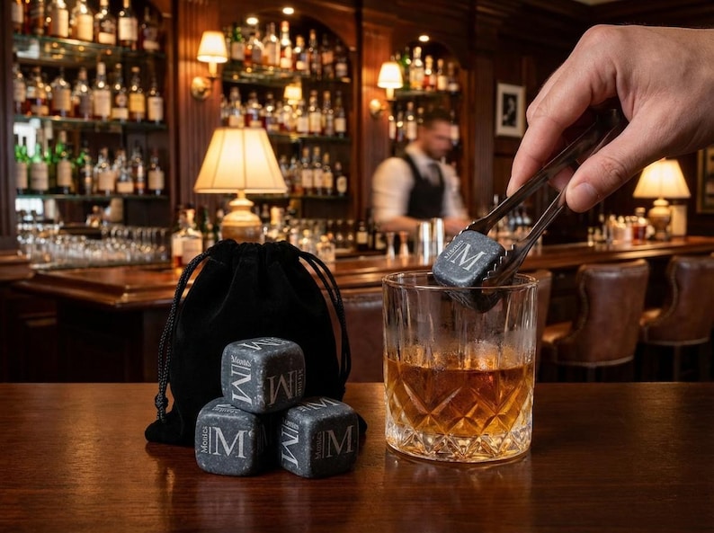 Personalized Whiskey Stones Set: Custom Logo, Chilling Stones image 1