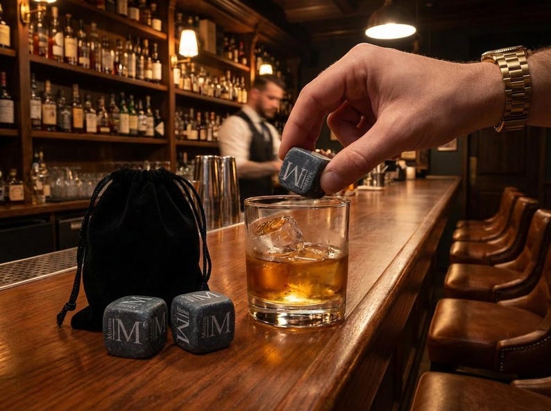 Personalized Whiskey Stones Set: Custom Logo, Chilling Stones image 2