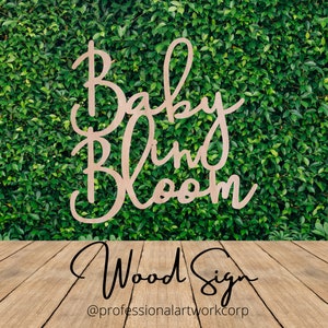 Baby in Bloom Stacked wooden sign. Baby Shower Decor. New Baby Announcement Event.