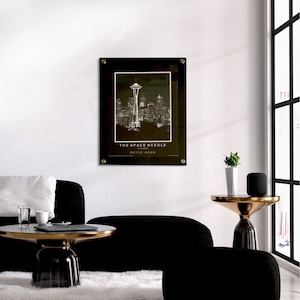 Double Panel Floating Black Acrylic Picture Frame - Great for Art, Pictures, Diploma or anything you want to Frame.