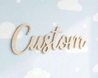 Personalized Wood Sign: Custom Font, Up to 3 Lines