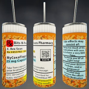 Medikamentenflasche &quot;Erwachsenenmedikation&quot; 20oz Becher Digitales Design