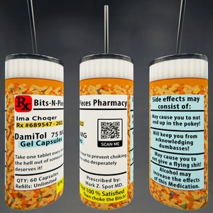 Medikamentenflasche DamiTol 20oz Becher Digitales Design