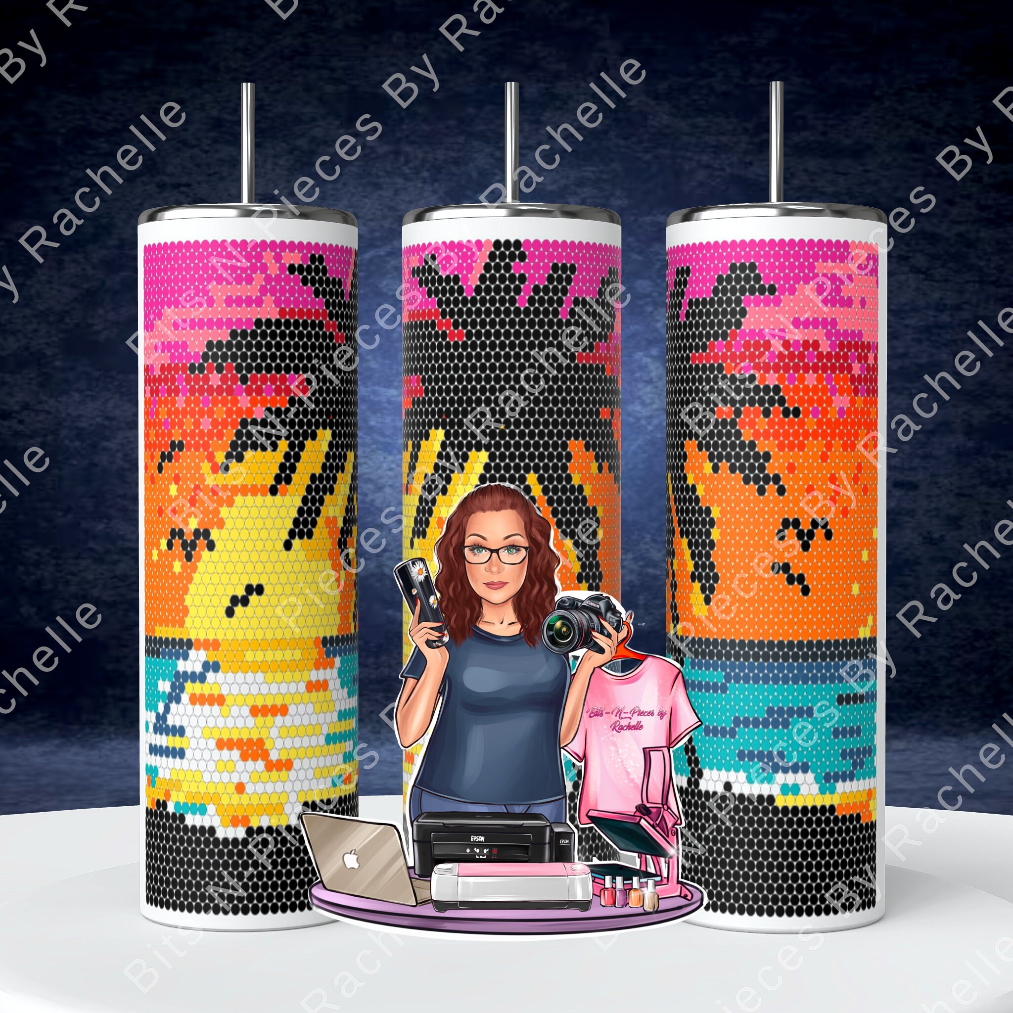 Summer Sunset Digital Rhinestone Pattern - Etsy