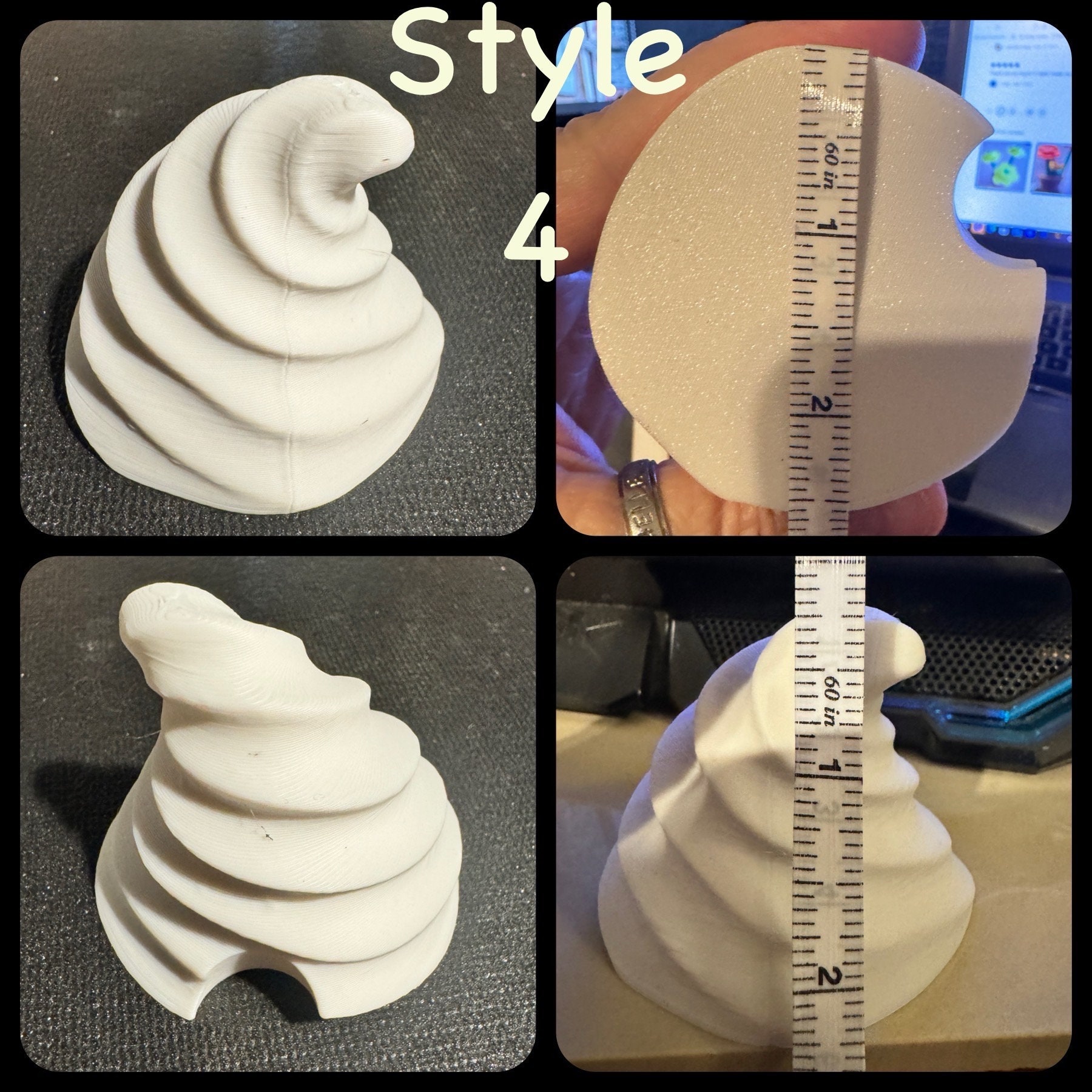 Garniture de crème glacée imprimée en 3D pour gobelet de 20 oz