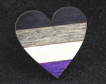 Asexual Button Pin Heart  Pride