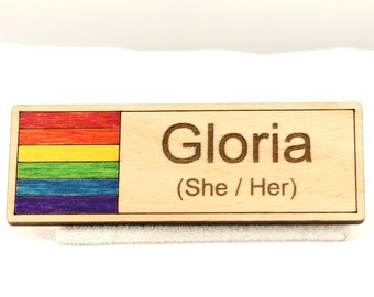 Pride Rainbow Name Tag