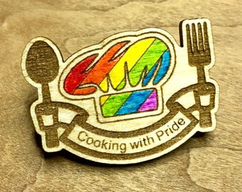 Cooking with Pride Pin Button