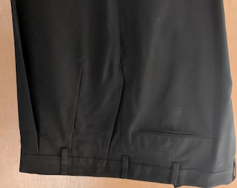 Nero Personalizzato Plissò e Ammanettato Abito Pantaloni Taglia 40 X 30