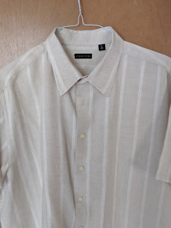 Structure Men's Striped Short Sleeve Shirt S XL