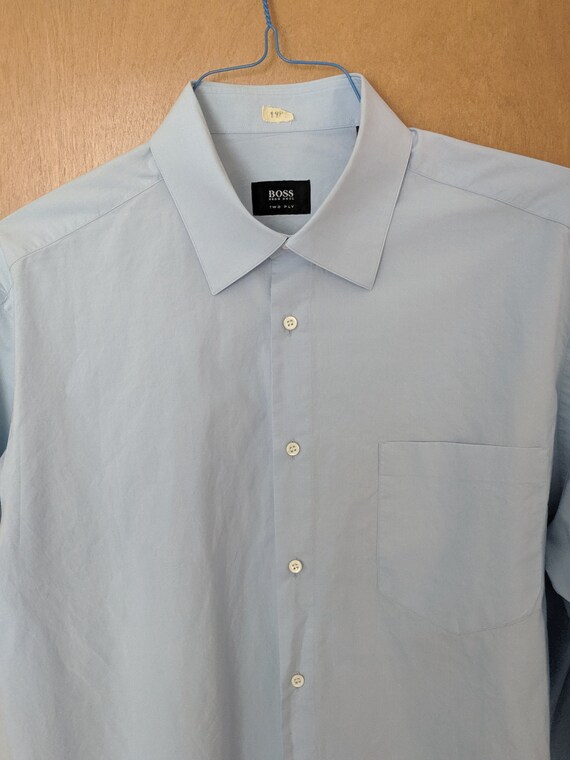 Hugo Boss Dress Shirt S 17 1/2 44 Blue - image 1