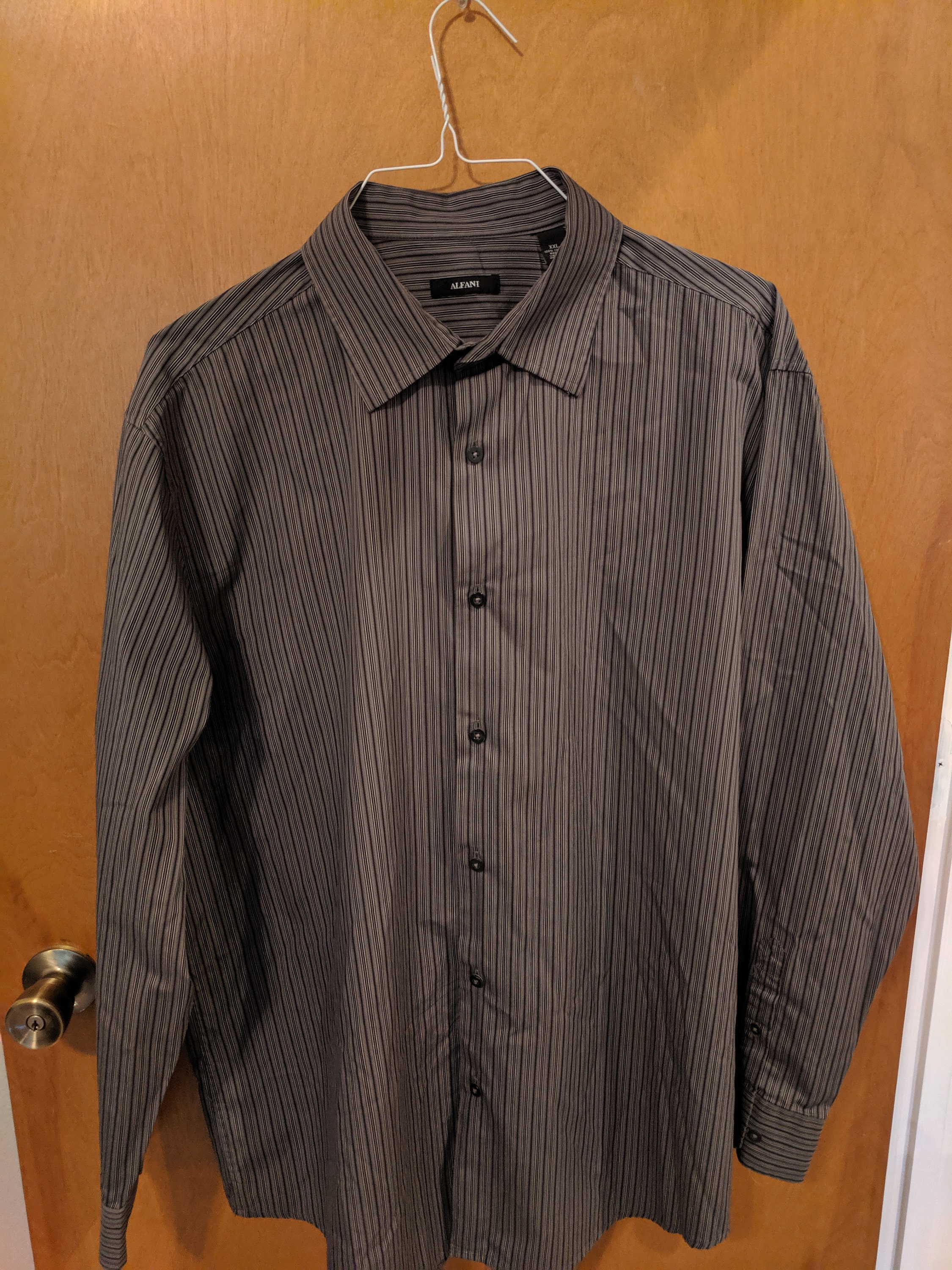 Grey Alfani Long Sleeve Shirt XXL