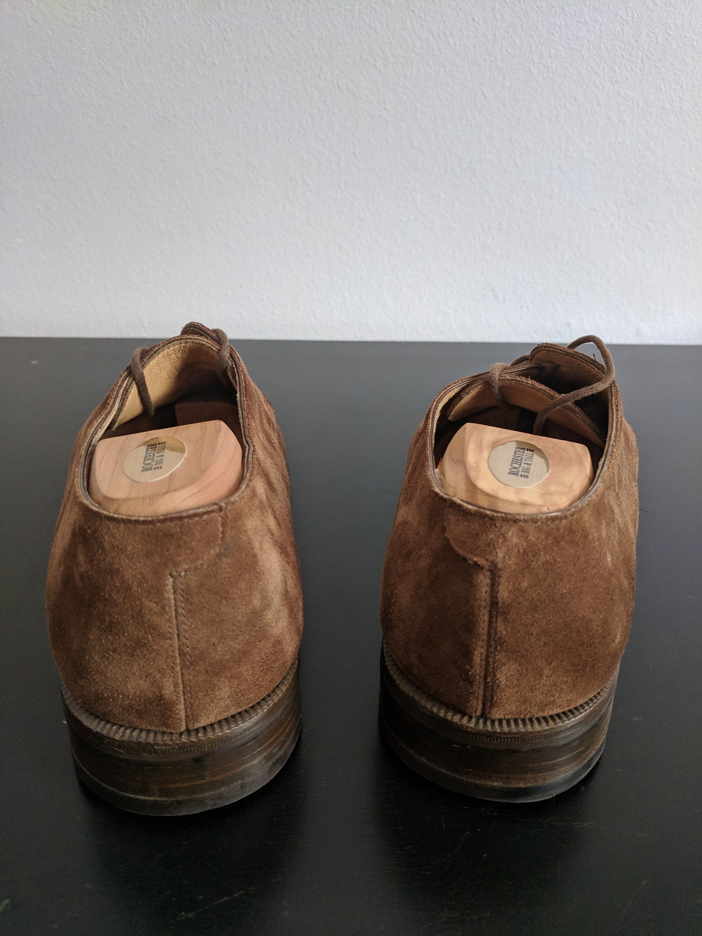 Gravati Men’s Designer Shoes Dark Brown Suede Size 8.5 Gravati Mens Suede Slip On Brown Leather Dress Shoes- Size  main image 2