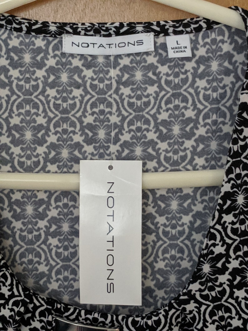 Notations Women/'s Blouse S Large