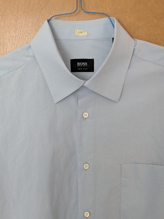 Hugo Boss Dress Shirt S 17 1/2 44 Blue - image 4