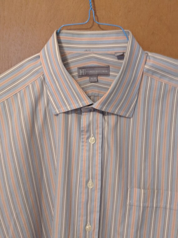 hickey freeman dress shirts NEW Hickey Freeman Dress Shirt! 14 1/2-32 White & Blue Checkered