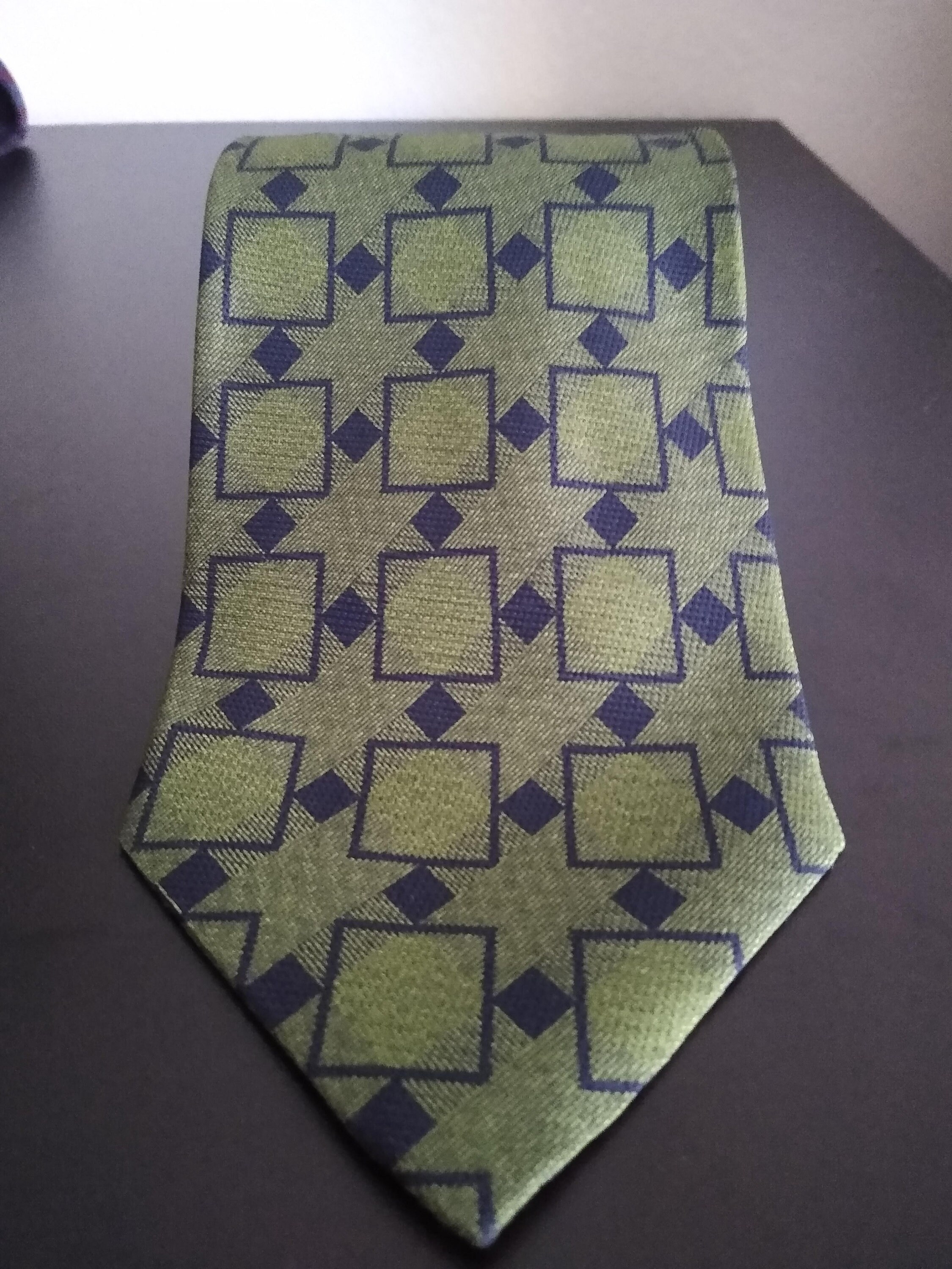 Vintage Giorgio Armani Cravatte Tie Green and Blue 58 | Etsy