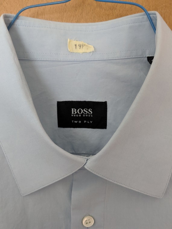 Hugo Boss Dress Shirt S 17 1/2 44 Blue - image 2
