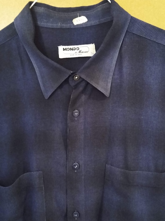 Mondo di Marco　made in Italy　 レーヨンシャツ Mondo di Marco Italian Made Cashmere&frasl;Wool Navy Double Breasted