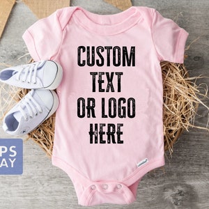 Personalized Onesie® - Custom Baby Onesie® - Customizable Baby Onesie® - Baby Shower Gift - Design your Own - Pink Custom Onesie