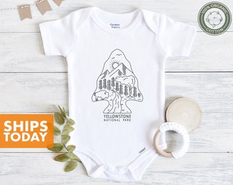 Yellowstone National Park Baby Onesie®: Organic Cotton Adventure Clothes