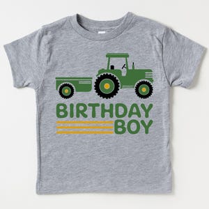 Tractor Birthday Boy Shirt: Cotton Toddler Tee