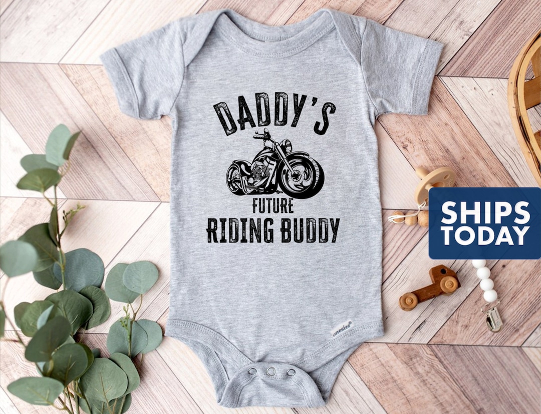 Daddy's Future Riding Buddy Onesie® Baby Motorcycle Bodysuit 100