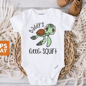 Daddy's Little Squirt Baby Onesie® - White 100% Cotton