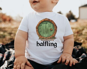 Halfling Shirt - White 100%Cotton - Available in Onesie® or Toddler Shirt