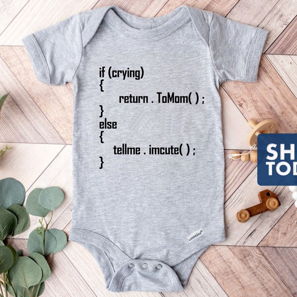 Funny Programmer Baby Onesie® - Infant One Piece For Developer - Mommy and Daddy Coder - Baby Shower Gift Idea - Computer Nerd Baby